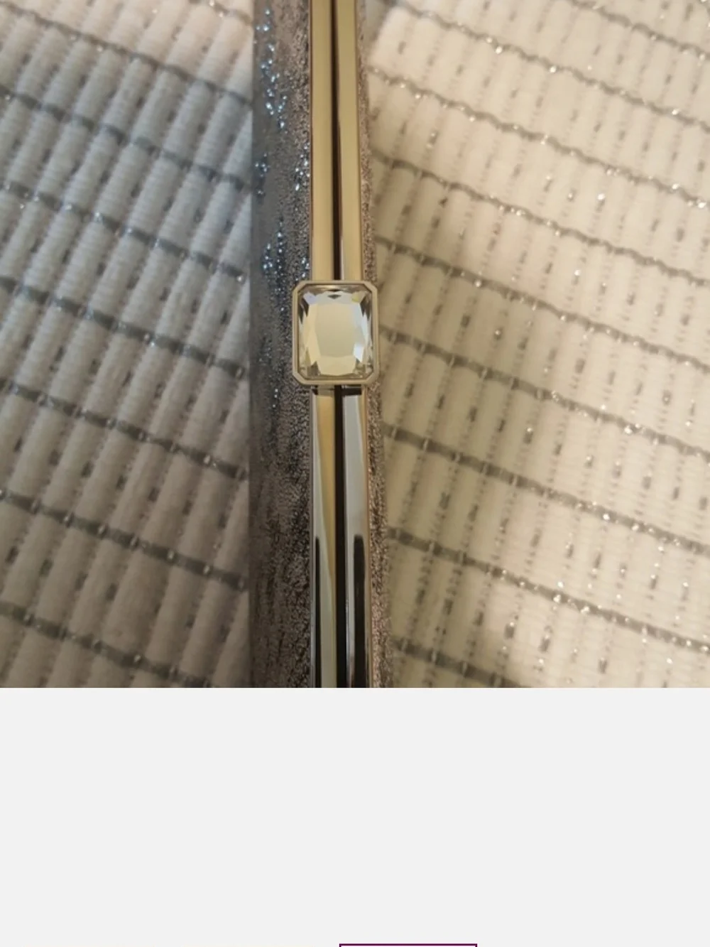 INC International Concepts Silver Metallic Frame Clutch